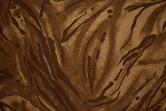 Трикотаж коричневый абстракция W-130236