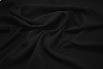 Пальтовая черная ткань W-129755