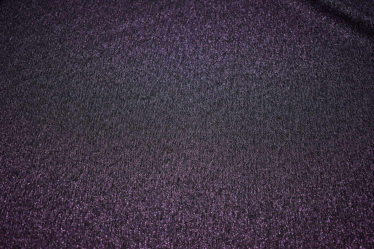 Плательная черная фиолетовая ткань W-132688