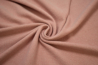 Костюмная розовая бежевая ткань W-131850