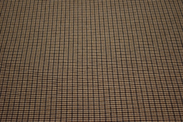 Костюмная коричневая ткань полоска W-133082