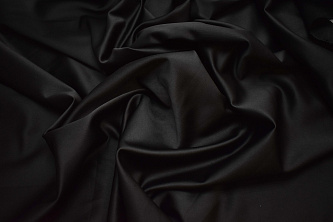 Костюмная черная ткань с эластаном W-131209