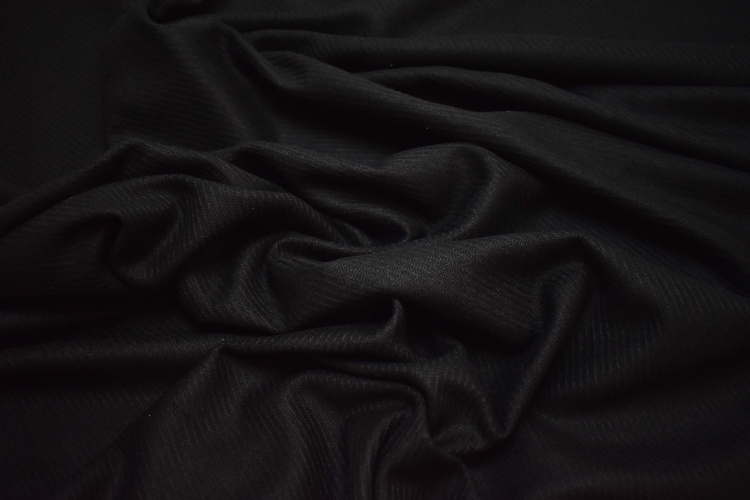 Костюмная черная ткань W-129667