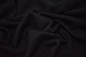Костюмная черная ткань W-132059