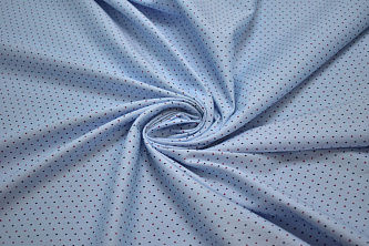 Рубашечная голубая синяя ткань геометрия W-133030