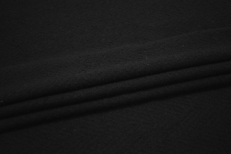 Пальтовая черная ткань W-129735