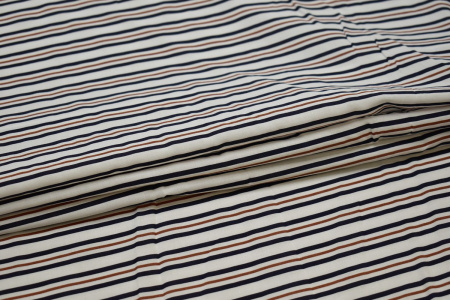 Рубашечная белая ткань полоска W-128817