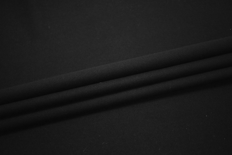 Пальтовая черная ткань W-130166