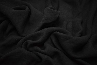 Плательная черная ткань W-125902
