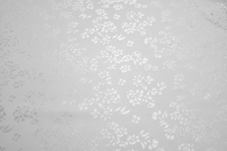 Плательная белая ткань цветы W-129374