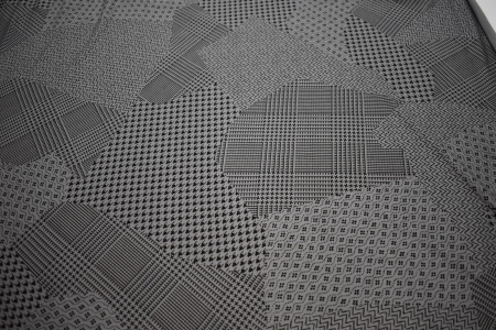 Трикотаж серый геометрический узор W-130679