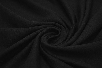 Пальтовая черная ткань W-125569