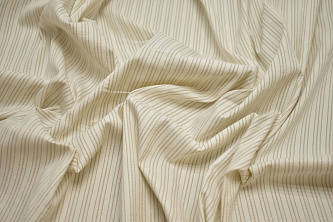 Рубашечная молочная ткань полоска W-132252
