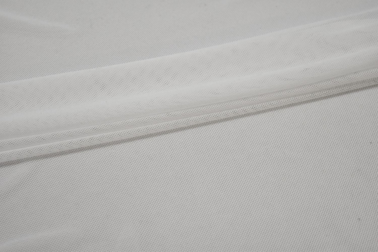 Сетка-стрейч подкладочная белая W-126487