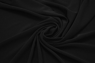 Плательная черная ткань W-127233