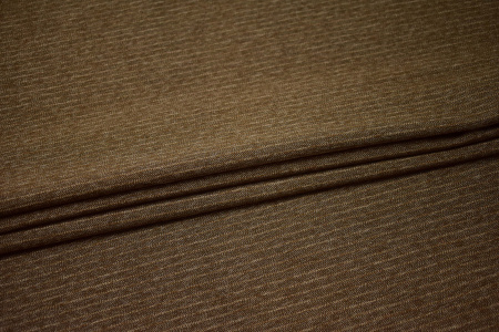 Костюмная бежевая ткань в полоску W-132539
