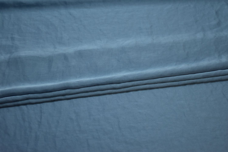Плательная голубая ткань W-127745