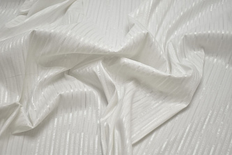 Рубашечная белая ткань полоска W-133015