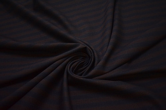 Рубашечная синяя коричневая ткань полоска W-133235