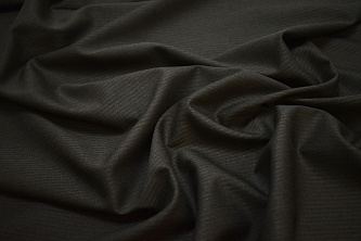 Костюмная коричневая ткань полоска W-132732