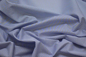 Рубашечная синяя ткань горох W-128018