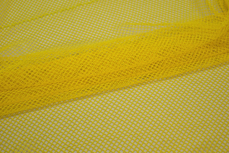 Сетка-стрейч желтого цвета W-124739