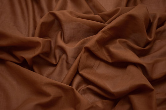 Плательная коричневая ткань W-127730
