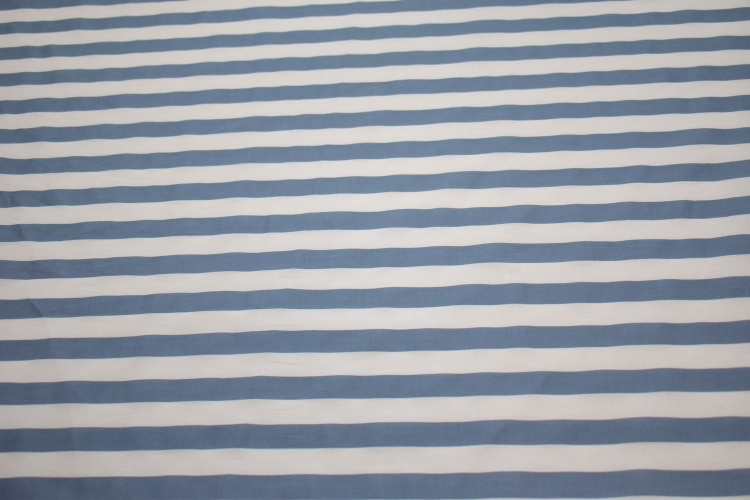 Рубашечная голубая белая ткань полоска W-132885