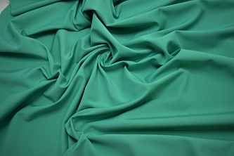 Костюмная зеленая ткань с эластаном W-130630