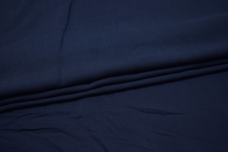 Плательная синяя ткань W-125490