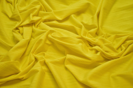 Трикотаж желтый фактурная полоска W-129941
