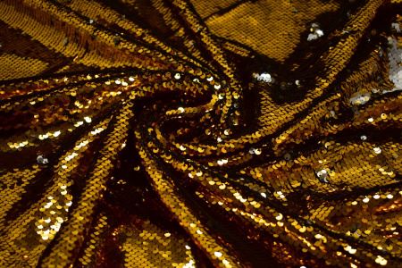 Сетка с золотыми серебряными пайетками W-132293