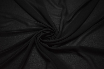 Плательная черная ткань W-127197