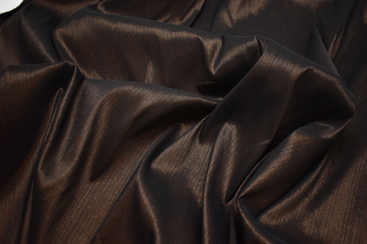 Плательная коричневая фактурная ткань W-133231