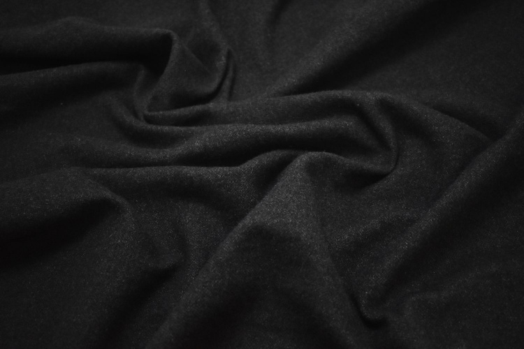 Пальтовая темно-серая ткань W-131373