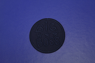 Термонаклейка синяя с надписью Big Boss W-133364