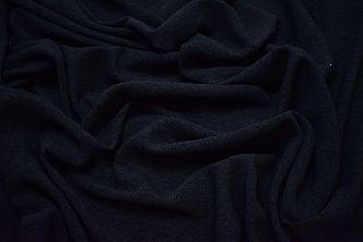 Костюмная фактурная тёмно-синяя ткань W-133042