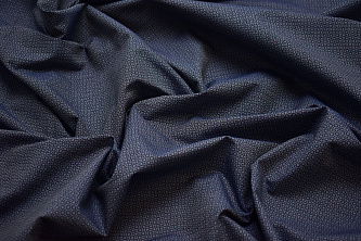 Рубашечная синяя ткань геометрия W-129794