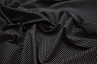 Рубашечная черная белая ткань геометрия W-131875