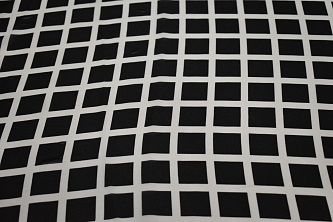 Шифон черный белый квадрат W-128337