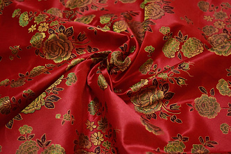 Китайский красный черный цветы W-131504