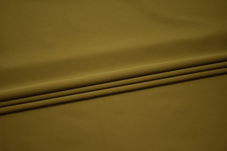 Плательная оливковая ткань W-128545