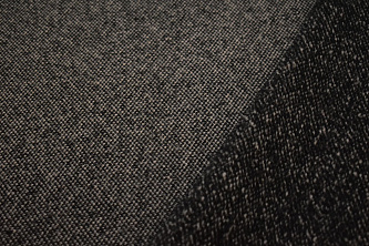 Пальтовая серая черная ткань W-131522