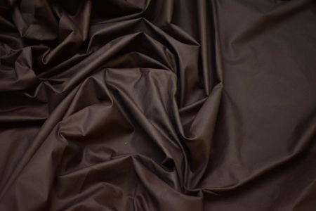 Курточная однотонная коричневая ткань W-128974
