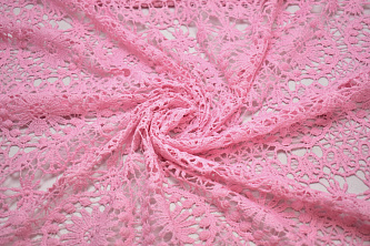 Кружево розовое узор W-125894