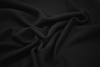 Пальтовая черная ткань W-125568