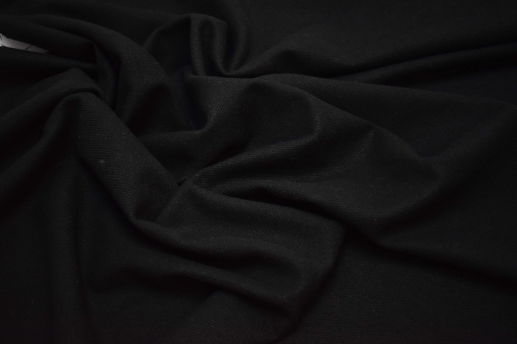 Костюмная черная ткань W-128437