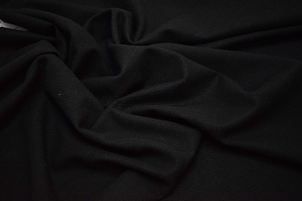 Костюмная черная ткань W-128437