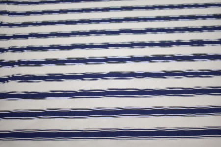 Рубашечная белая синяя ткань полоска W-132671