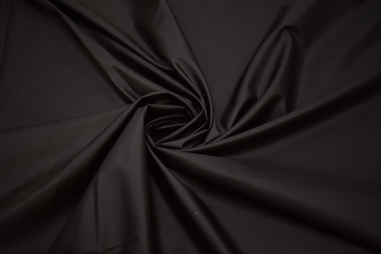 Курточная однотонная черная ткань W-131030